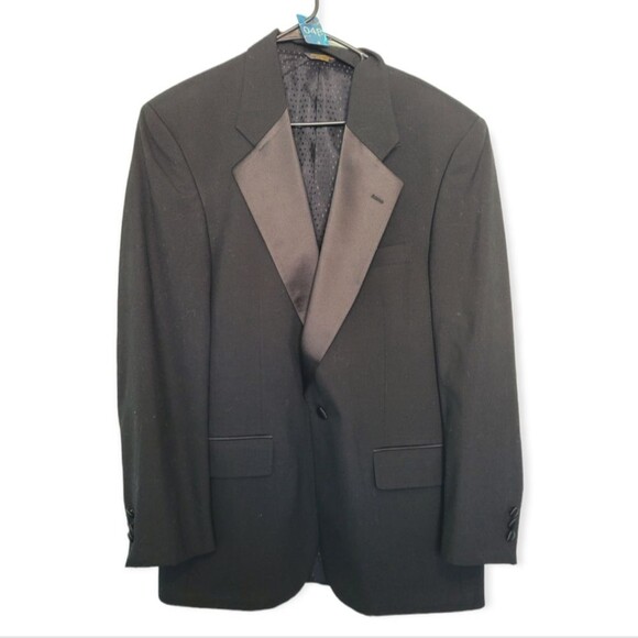 Christian Dior Le Connaisseur Black Tuxedo Jacket Button Front Satin Lapel - Picture 1 of 7